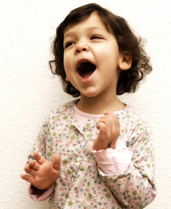 Young girl yelling