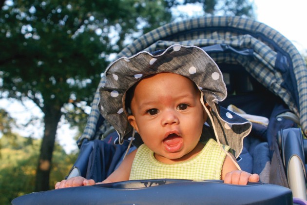 Baby in a stroller